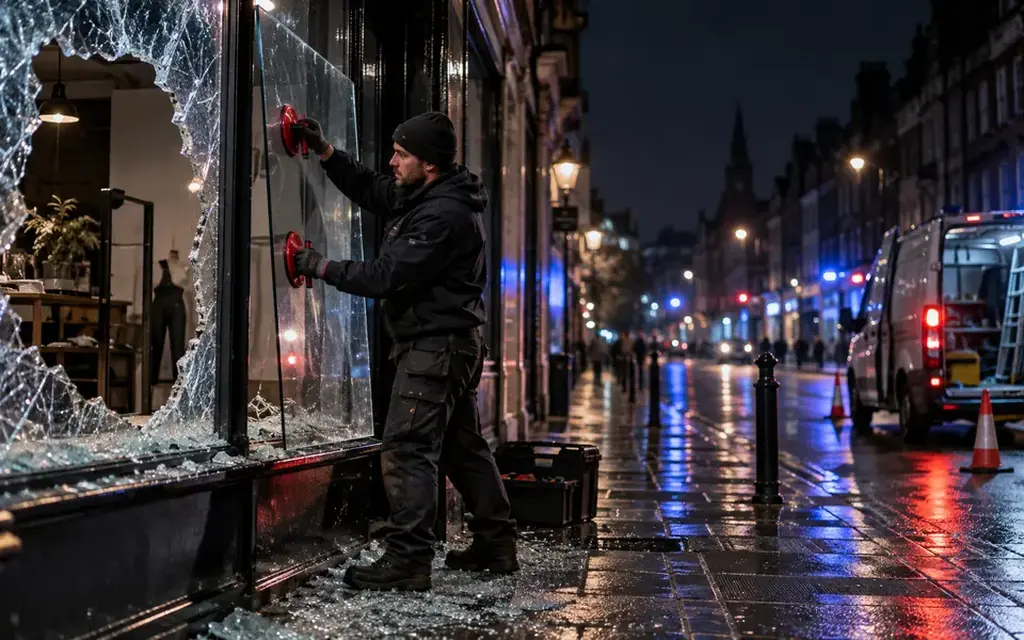 emergency shopfront glazing after vandalism
