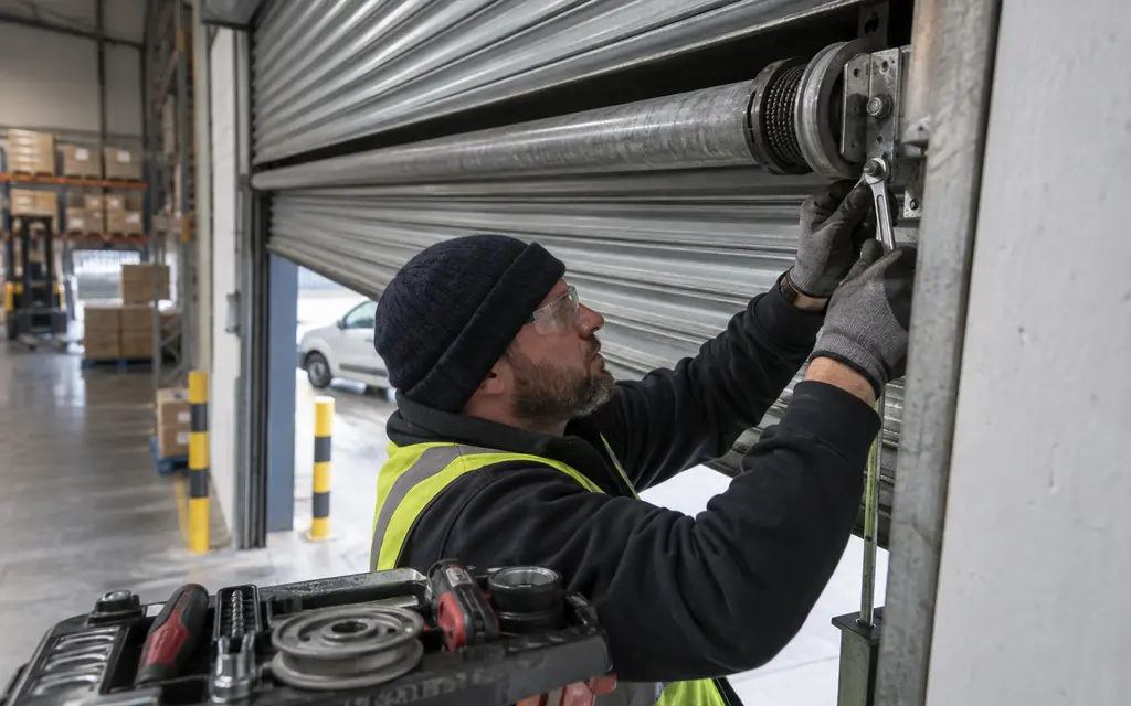 roller shutter axle repair after bearing failure