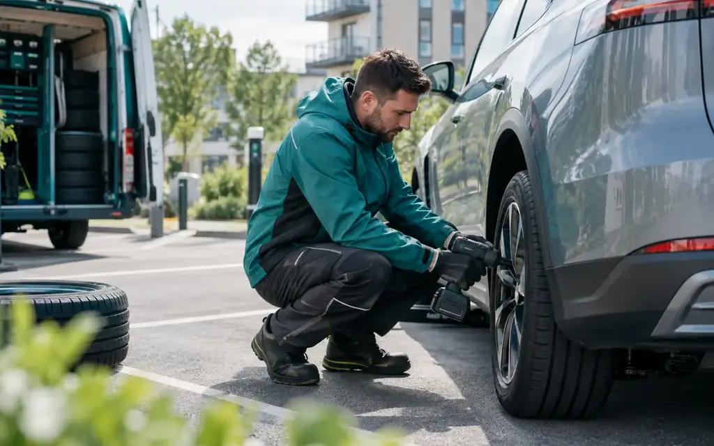 bus tyre fitting