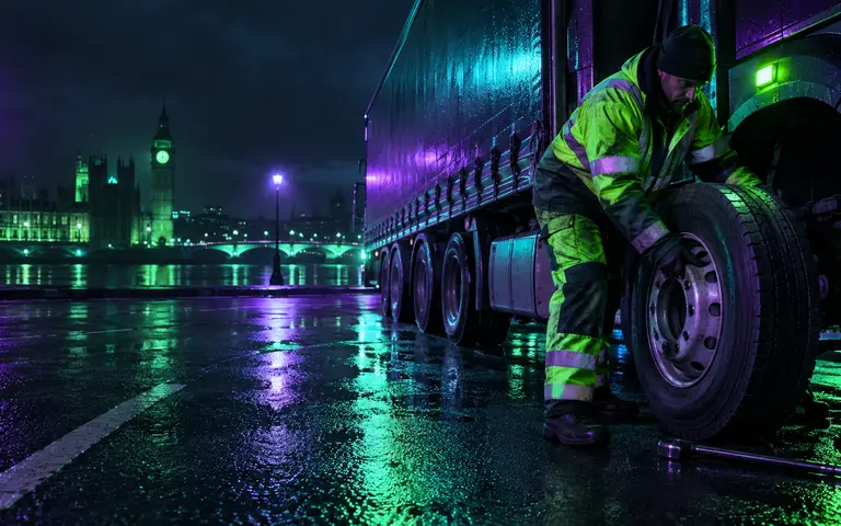 HGV tyre temperature monitoring